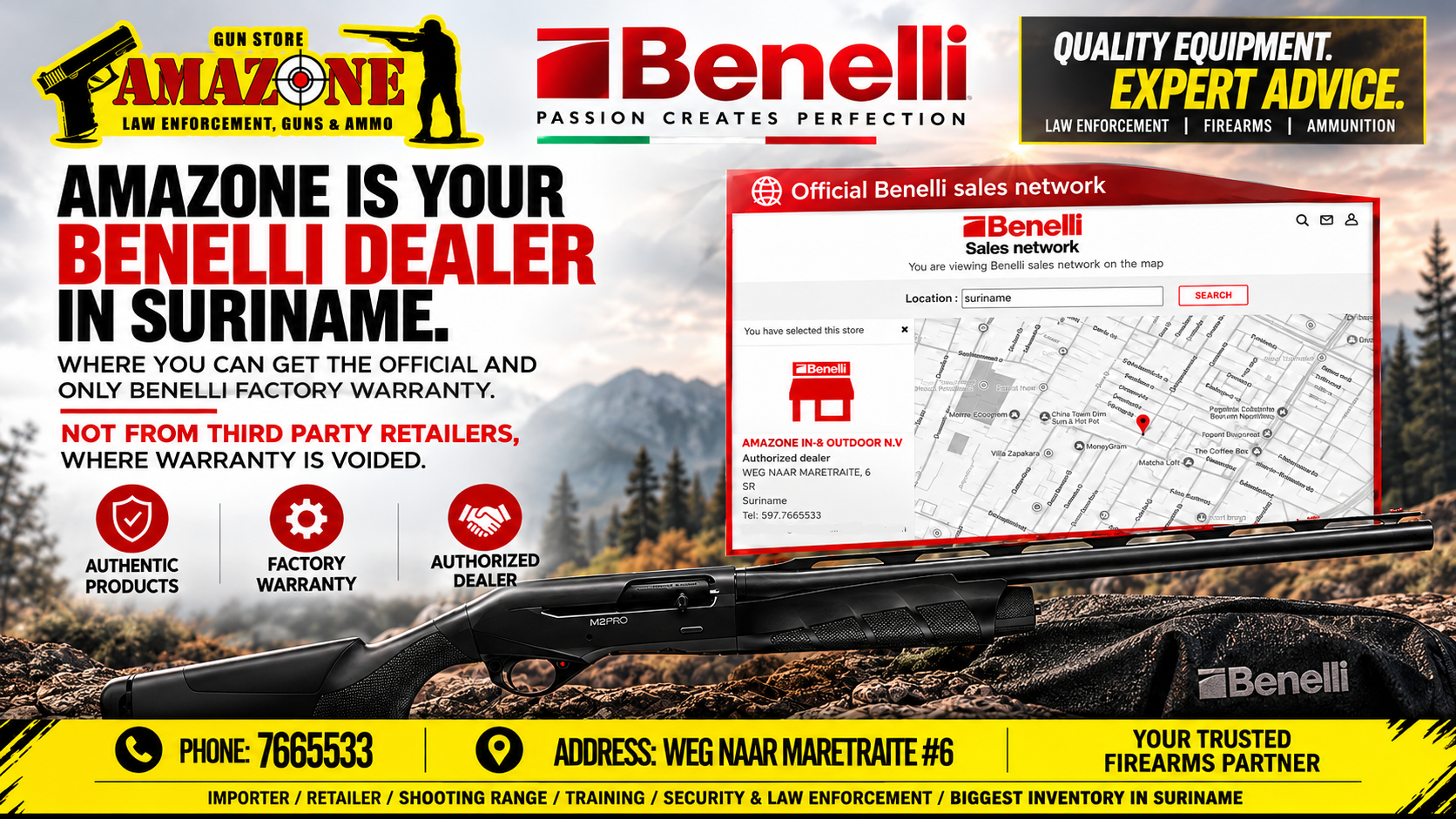 AMAZONE — YOUR OFFICIAL BENELLI DEALER IN SURINAME