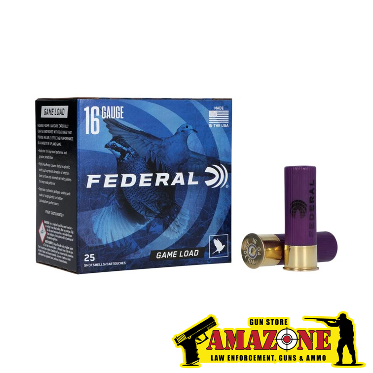 Game Load Upland, 16 Gauge, 6 Shot, 2-3/4 in, 1 oz, 1165 fps (225 PELLETS)