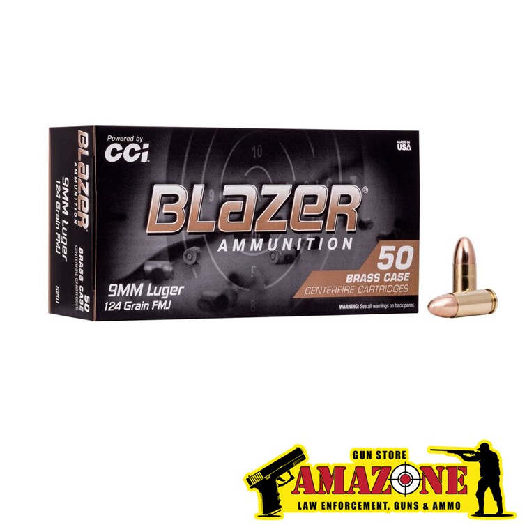 Brass 9mm Luger 124 Gr FMJ